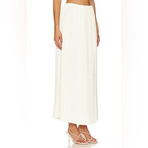 Pokie & Sebastian long skirt for women size M color white creamy